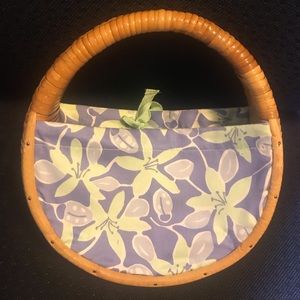 Authentic Lilly Pulitzer wicker hand bag